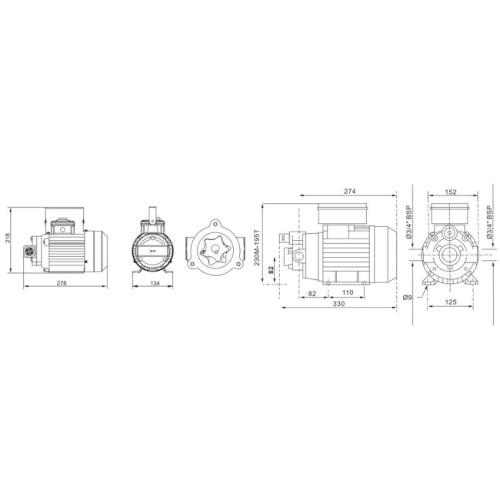 Комплект для перекачування масла REWOLT RE SL70-E-KIT (насос, пістолет, лічильник, шланги)