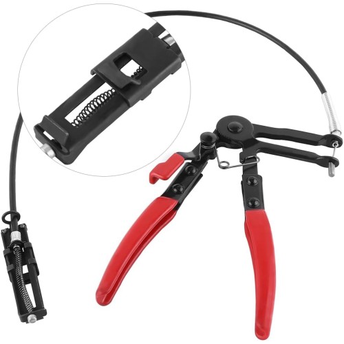 Знімач для хомутів патрубків з гнучким тросом та фіксатором Rewolt T4196 Знімач для хомутів патрубків з гнучким тросом та фіксатором Rewolt T4196