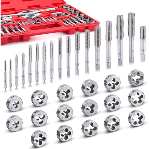 Набор метчиков и плашек метрический 40 пр. REWOLT T1136