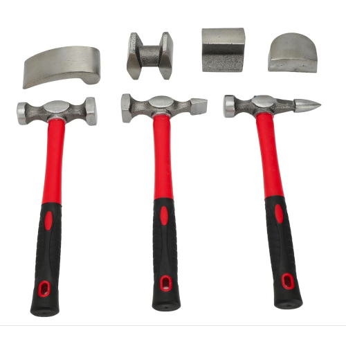 Набор молотков и кувалд для ремонта кузова и вмятин 7 предметов REWOLT T2640