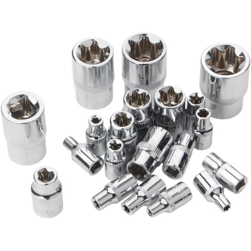 Набор торцевых головок E-Torx (E4–E24), 1/4