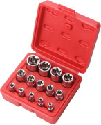 Набор торцевых головок E-Torx (E4–E24), 1/4