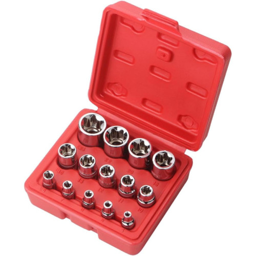 Набор торцевых головок E-Torx (E4–E24), 1/4